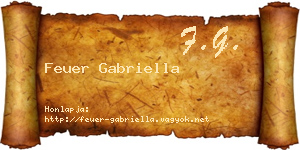 Feuer Gabriella névjegykártya